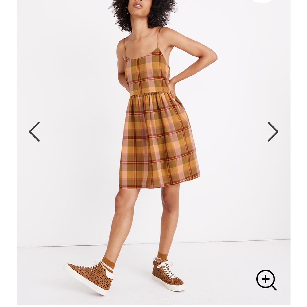 NEW • Madewell • Plaid Babydoll Cami Mini Dress
